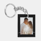 Sleutelhanger voor persoonlijke foto- en tekstfoto (Voorkant Links)