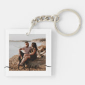 Sleutelhanger voor persoonlijke foto- en tekstfoto (Achterkant)