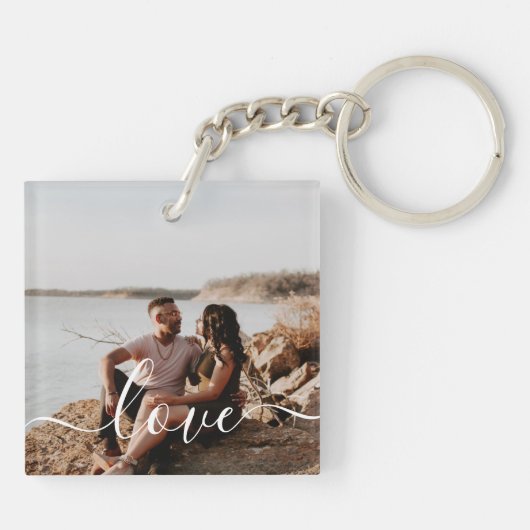 Sleutelhanger voor persoonlijke foto- en tekstfoto (Achterkant)