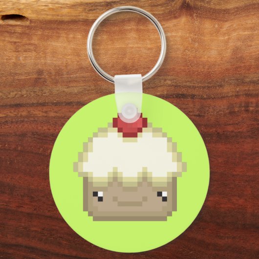 sleutelhanger voor pixelcupcake (Voorkant)
