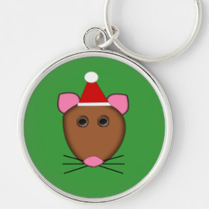 Sleutelhanger voor prettige kerstmuis