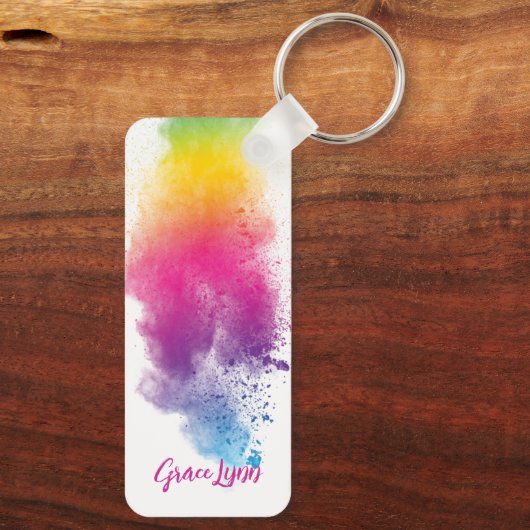 Sleutelhanger voor regenboogschouderverven (Achterkant)