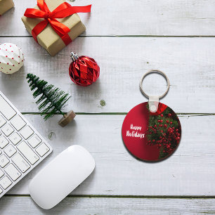 Sleutelhanger voor rode en groene mistletoe-decora