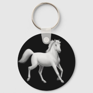 Sleutelhanger voor rotatie van witte paarden