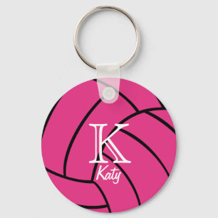 Sleutelhanger voor roze volleybalmonogram