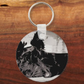 Sleutelhanger voor Schotse terrier-hondenhoofdring (Voorkant)