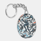 sleutelhanger voor shorttrackschaatsen (Voorkant Links)