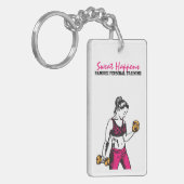 Sleutelhanger voor speciale trainer Vrouw Weightli (Voorkant Links)