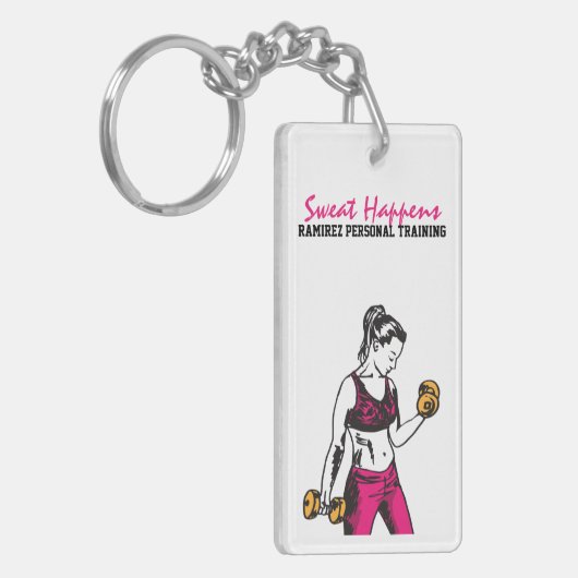 Sleutelhanger voor speciale trainer Vrouw Weightli (Voorkant Links)