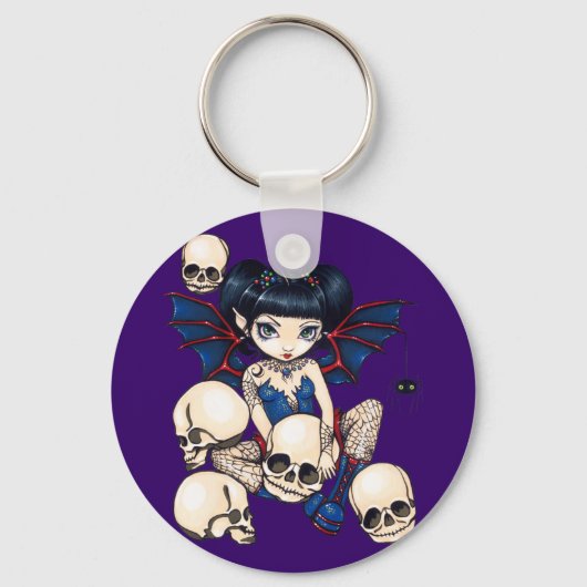 sleutelhanger voor spinnen en schedels (Voorkant)