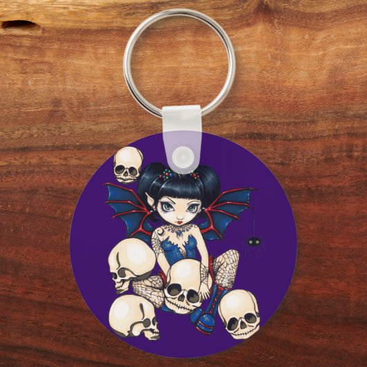 sleutelhanger voor spinnen en schedels (Voorkant)