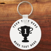 Sleutelhanger voor sporttrofee beker met aangepast (Voorkant)