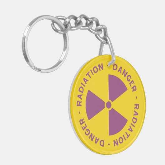 Sleutelhanger voor stralingswaarschuwing (Voorkant Links)