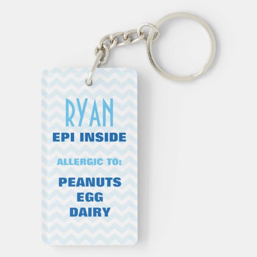  Sleutelhanger voor voedselallergie (achterkant)