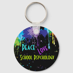 Sleutelhanger voor vrede, liefde, schoolpsychologi