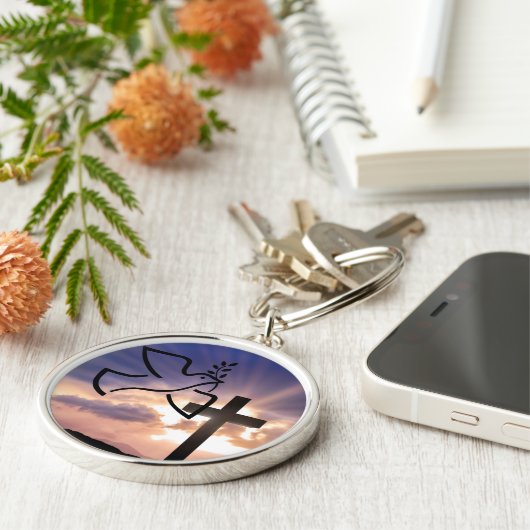 Sleutelhanger voor vrede; Sleutelhanger van duif;  (Zijkant)