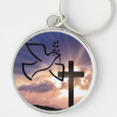 Sleutelhanger voor vrede; Sleutelhanger van duif; (Voorkant)