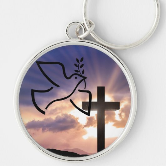 Sleutelhanger voor vrede; Sleutelhanger van duif;  (Voorkant)