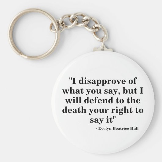 Sleutelhanger voor vrije meningsuiting - Quote 23 (Voorkant)