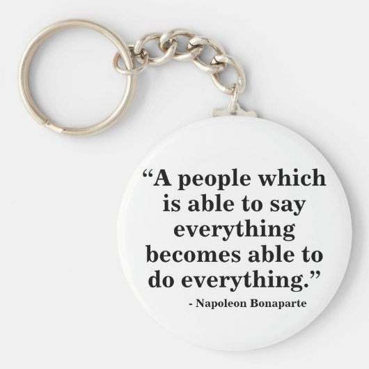 Sleutelhanger voor vrije meningsuiting - Quote 32 (Voorkant)