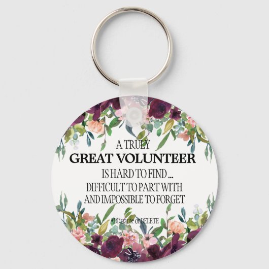 Sleutelhanger voor vrijwilligers bedankt voor je w (Voorkant)