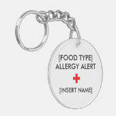 Sleutelhanger voor waarschuwingen voor allergie (Voorkant Links)