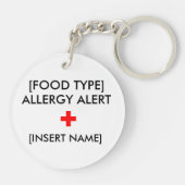 Sleutelhanger voor waarschuwingen voor allergie (Achterkant)