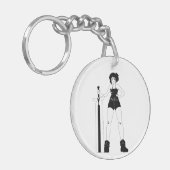 Sleutelhanger voor zwaardvrouw Anime Girl (Voorkant Links)