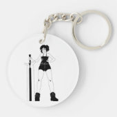 Sleutelhanger voor zwaardvrouw Anime Girl (Achterkant)
