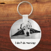 Sleutelhanger voor zwart-wit Basset Hound (Voorkant)
