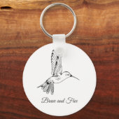 Sleutelhanger voor zwarte vogeltrek (Voorkant)