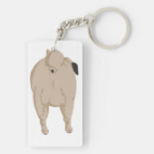 Sleutelhanger voorkant en knop (achterkant)