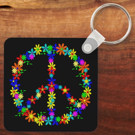 Sleutelhanger vredessymbool ventilator (Achterkant)