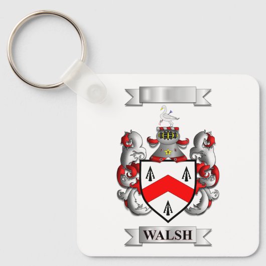 Sleutelhanger Walsh Achternaam En Schild (Voorkant)