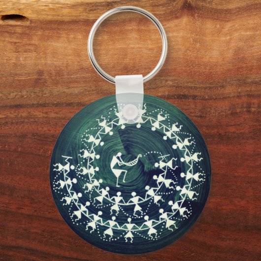 Sleutelhanger Warli art Medha Karandikar (Voorkant)