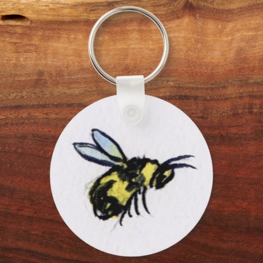 Sleutelhanger Waterverf bijen (Voorkant)