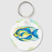 Sleutelhanger - Waterverf Serie: Angelfish (Voorkant)