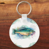 Sleutelhanger - Waterverf Serie: Bass (Voorkant)
