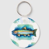 Sleutelhanger - Waterverf Serie: Forel/Zalm (Achterkant)