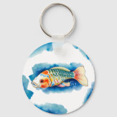 Sleutelhanger - Waterverf Serie: Koi Fish (Voorkant)