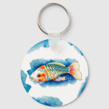 Sleutelhanger - Waterverf Serie: Koi Fish