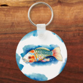 Sleutelhanger - Waterverf Serie: Koi Fish (Voorkant)