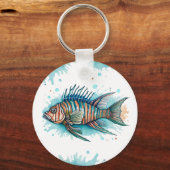 Sleutelhanger - Waterverf Serie: Lionfish (Voorkant)