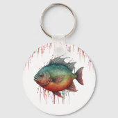 Sleutelhanger - Waterverf Serie: Piranha (Voorkant)
