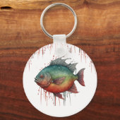 Sleutelhanger - Waterverf Serie: Piranha (Voorkant)