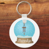 Sleutelhanger wereldbol van vlinderwindjingsneeuw (Voorkant)