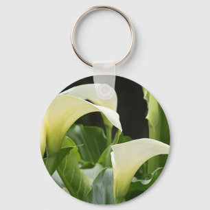 Sleutelhanger, "White Calla Lillies # 3159" Sleutelhanger