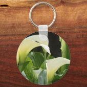 Sleutelhanger, "White Calla Lillies # 3159" Sleutelhanger (Voorkant)