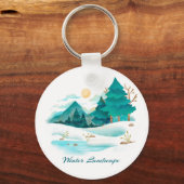 Sleutelhanger winterlandschap (Voorkant)