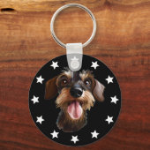 Sleutelhanger Wirehaire Dachshund Stars (Achterkant)